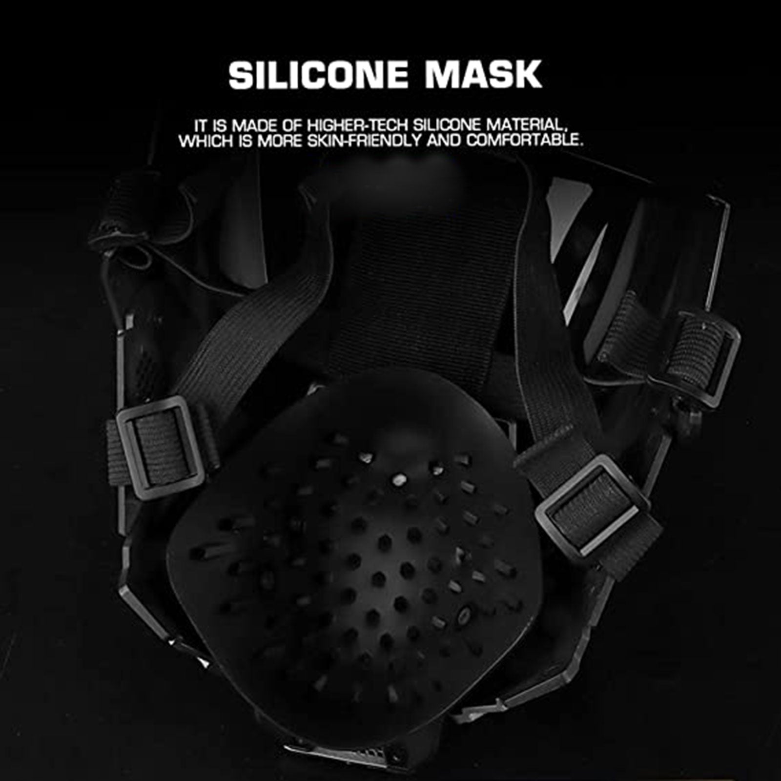 JAUPTO Punk Mask Helmet Cosplay for Men and Women, Futuristic Punk Techwear, Halloween Cosplay Fit Party Music Festival Accessories with Light