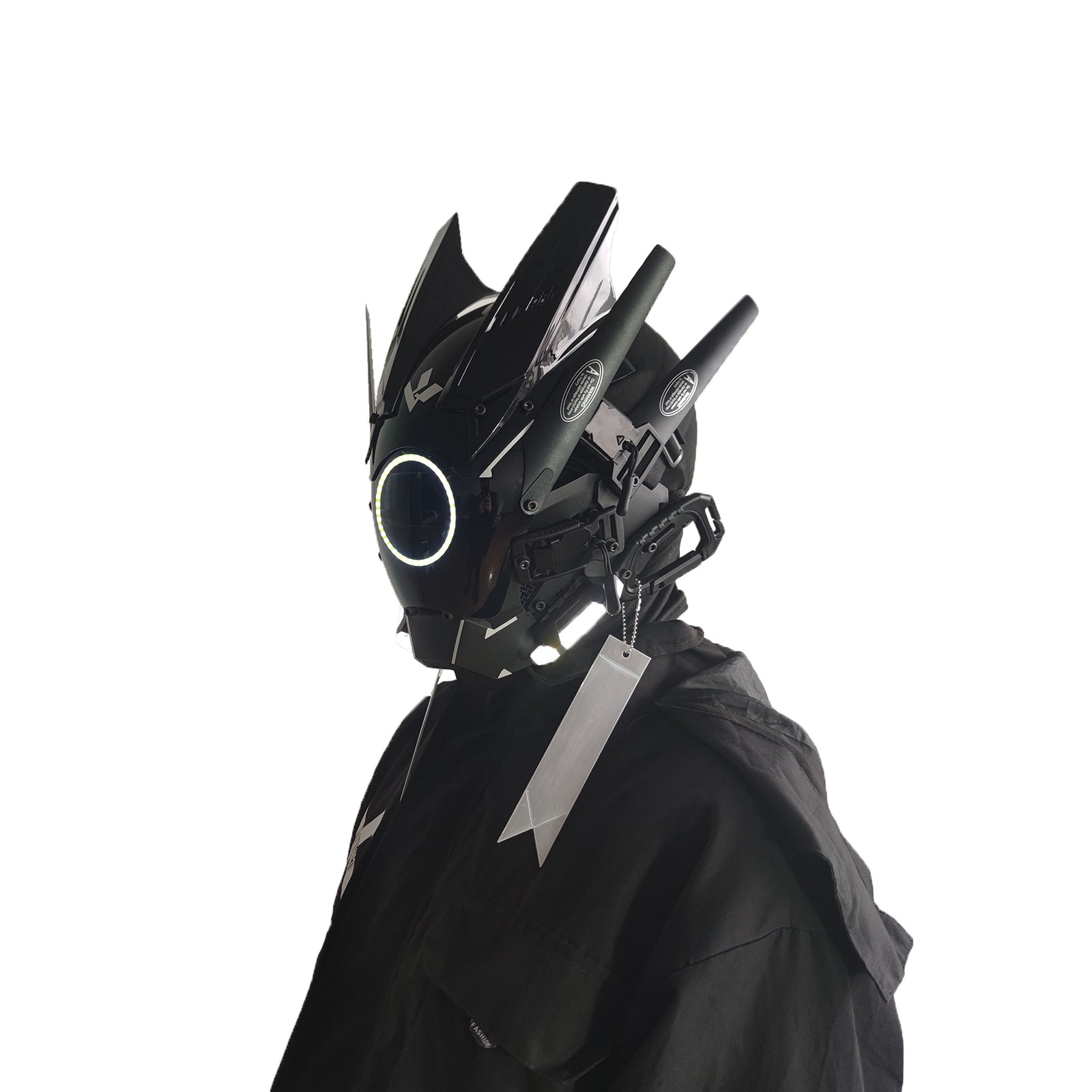 Cyberpunk Mask Helmet Cosplay for Men, Futuristic Punk Techwear, Halloween Cosplay Fit Party Music Festival Accessories